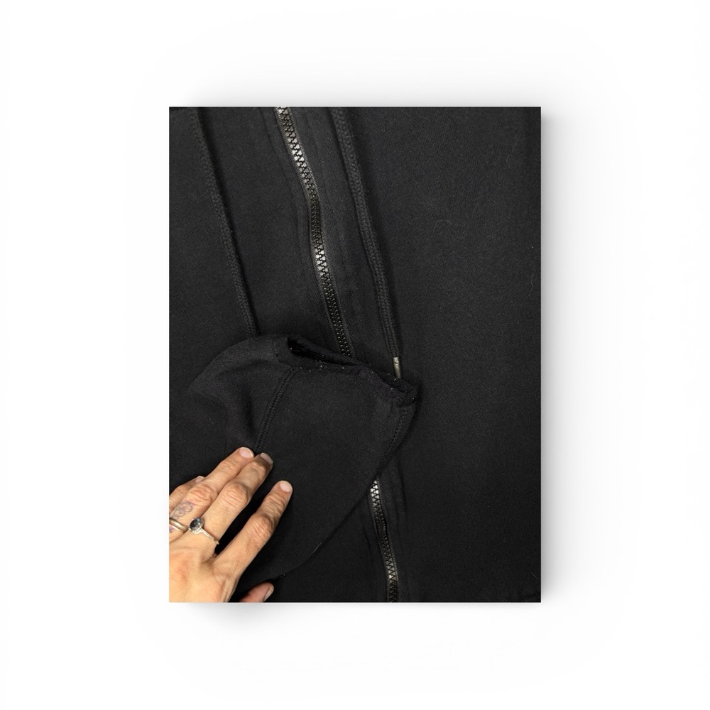 Layer 8 Black Full-Zip Hooded Jacket | Size XL - Picture 7 of 9